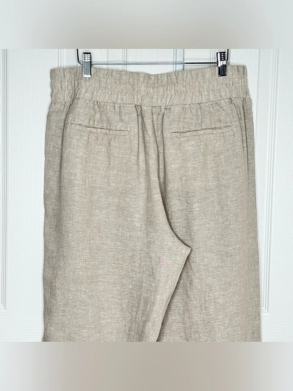 Quince 100% European Linen Wide Leg Pants Size L Flax